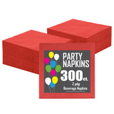 Red Beverage Napkins | 300 Count
